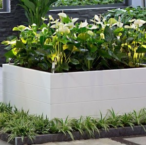 Modulaire Bloembak Wit 28cm Hoog, Stel Zelf Uw Bloembak Samen! A. van Elk BV